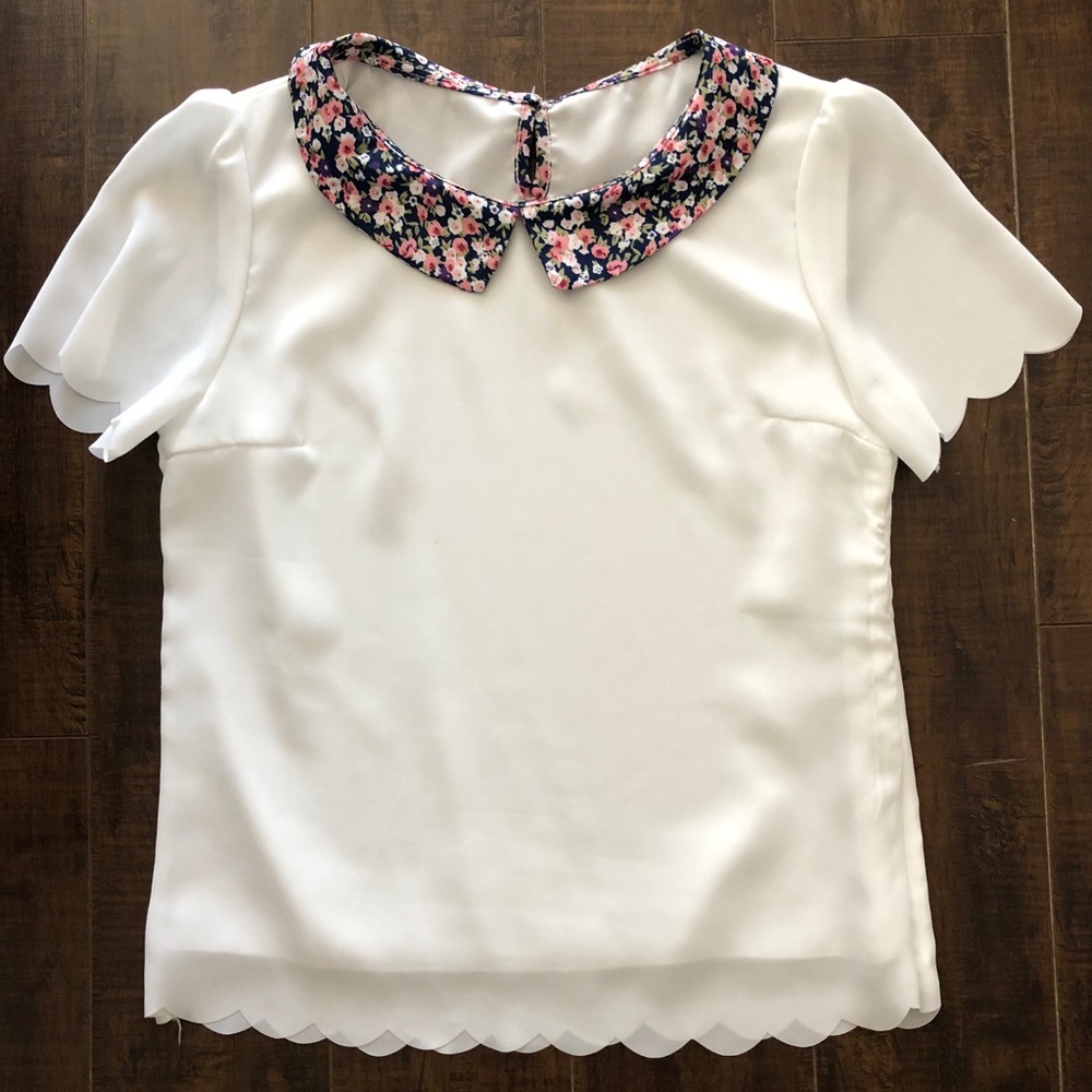 Floral Collar Blouse
